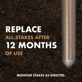 Spectracide Terminate stake thrives in moist areas to monitor termites.