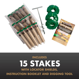 Spectracide Terminate stakes placed near decks prevent moist area termite access.