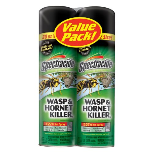 Spectracide Wasp and Hornet Kill 20oz 2-pack outdoor spray for yard pest control.