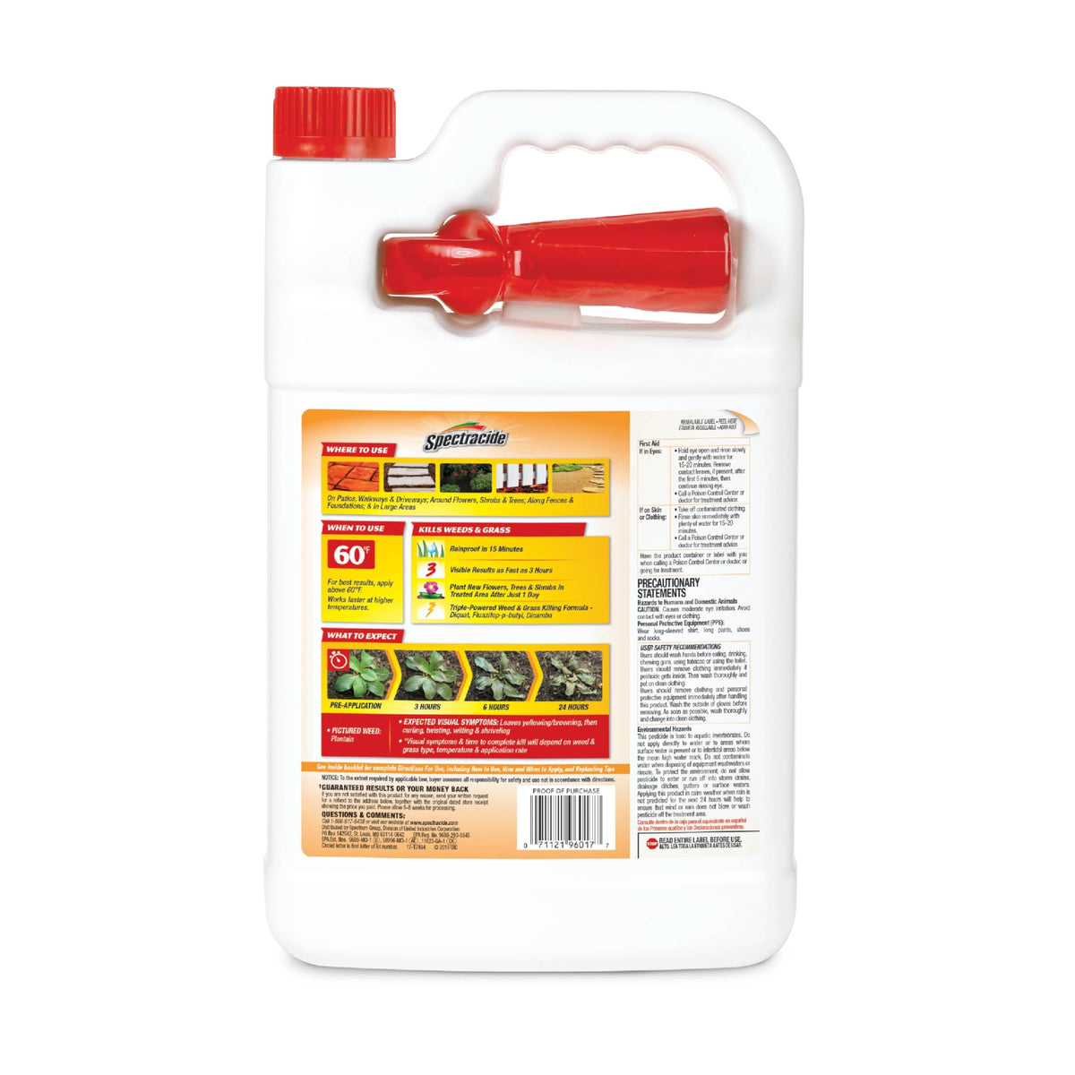Spectracide Weed & Grass Killer2 demonstrates full leaf coverage for effective control.