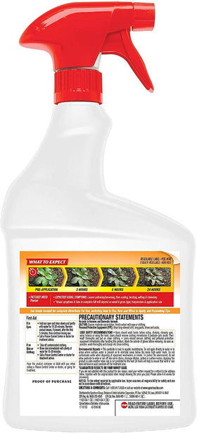 Spectracide weed killer close-up highlights root kill and fast results.