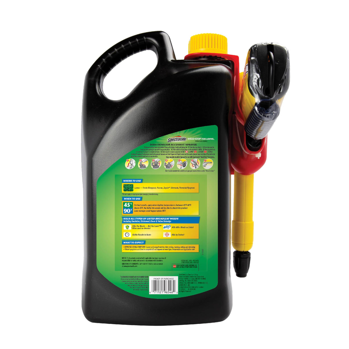 Spectracide Weed Stop for Lawns showing visible weed reduction within hours