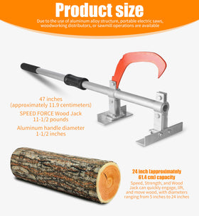 Speed Force TimberJack 47-inch aluminum handle providing strong leverage for lifting logs