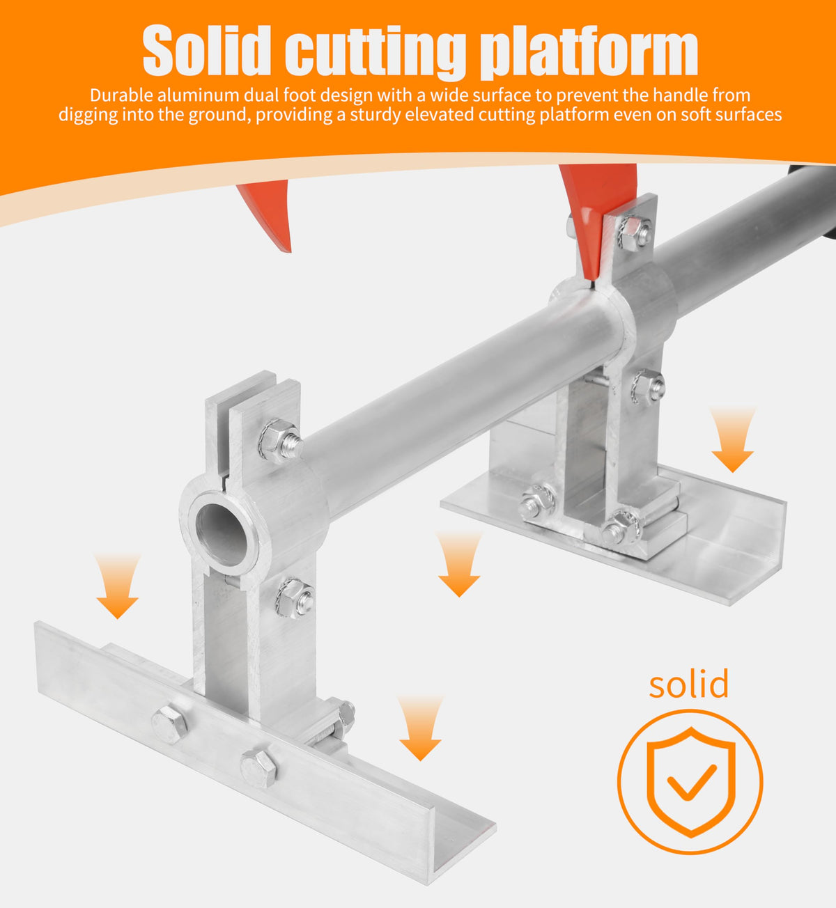 Speed Force TimberJack dual-foot-design anchors platform for steady cuts