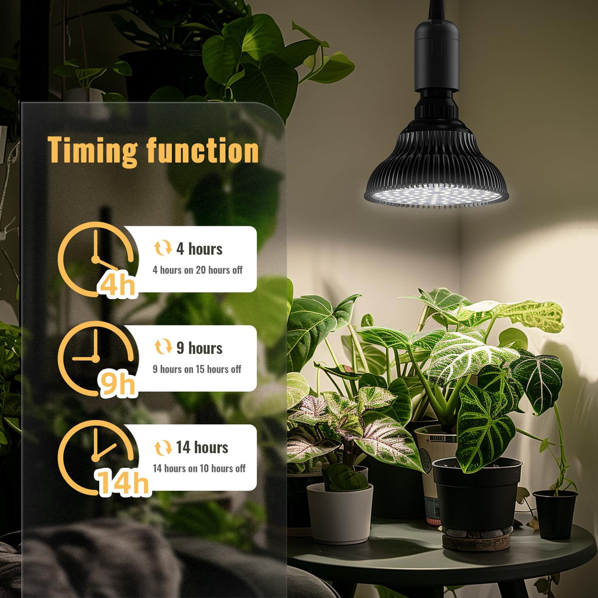 SpeePlant adjustable cord lets you raise or lower the light height
