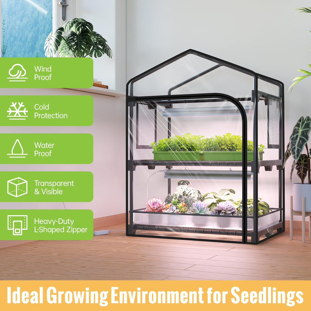 SpeePlant grow light full-spectrum 20W supports healthy seedling growth