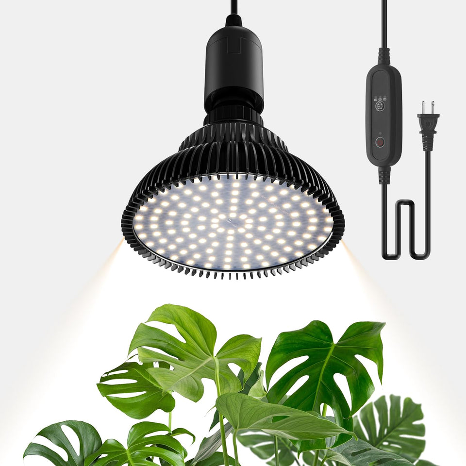 SpeePlant hanging grow light, 25W 5000K, powering compact seed starting