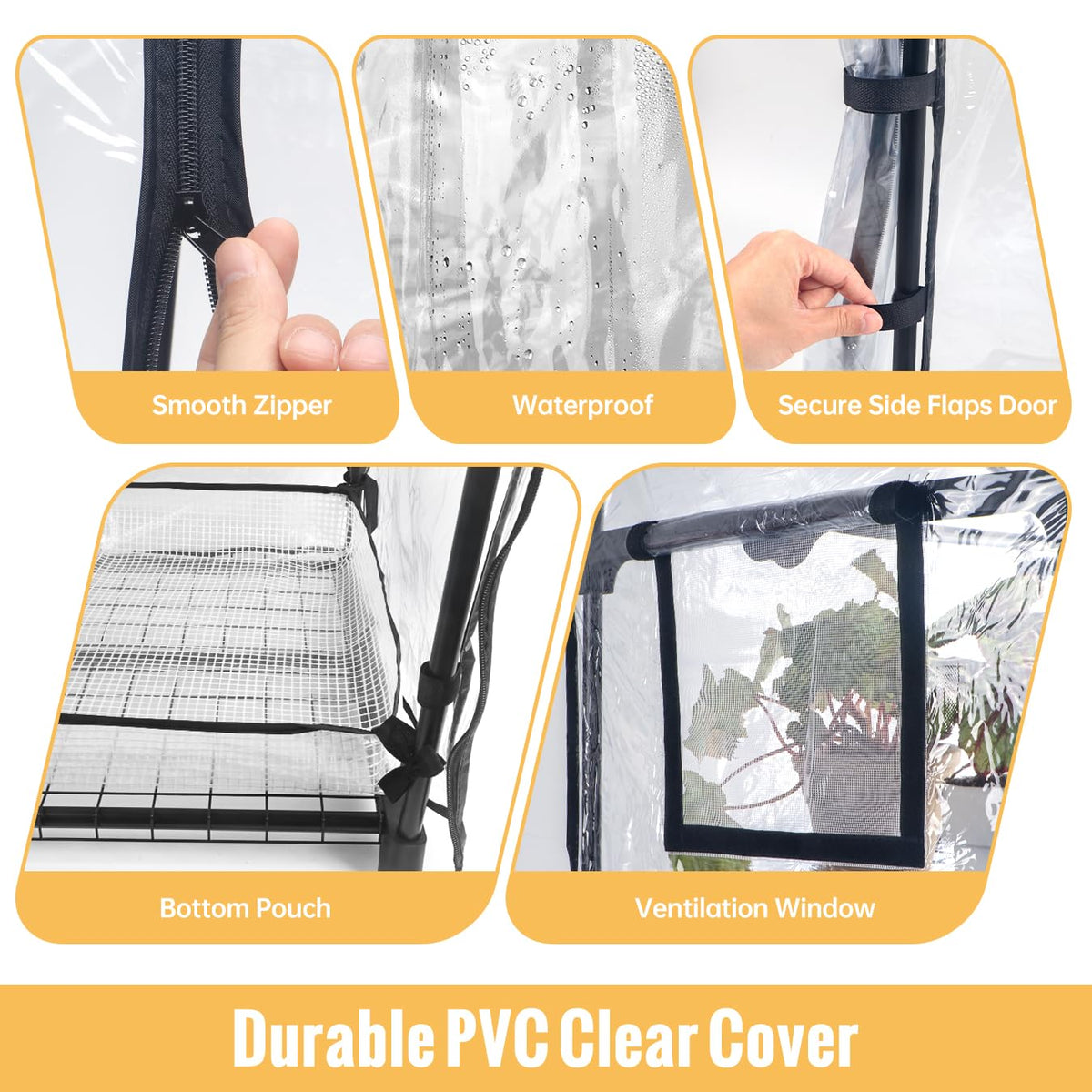 SpeePlant PVC cover with ventilation window maintains humidity and airflow
