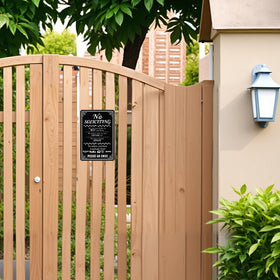 SPEPLA rustproof metal sign closeup demonstrates durable outdoor use.