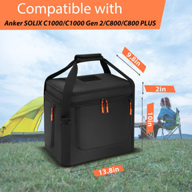 Speqerk Anker SOLIX case side-zip vent enables heat dissipation