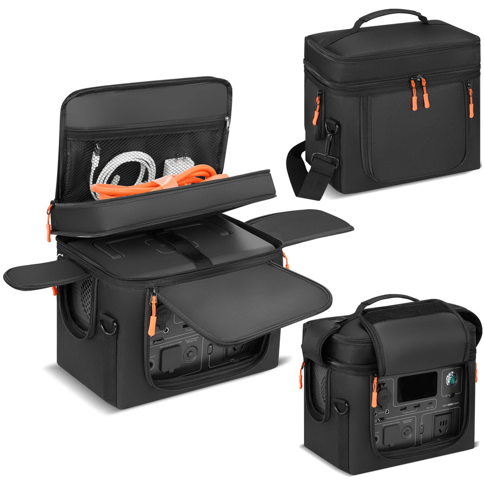 Speqerk carrying case for Bluetti EB3A front view protects gear on the go.