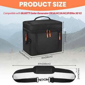 Speqerk Bluetti EB3A strap-and-handle view enables easy, comfortable transport.