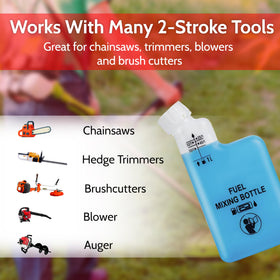 Spertek 50:1–25:1 measuring marks for 2-stroke fuel blends.