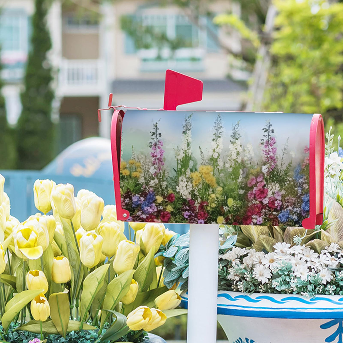 Sphragiyn fade-resistant floral wrap keeps colors vibrant outdoors.