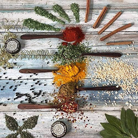 Spice Islands Sweet Basil kitchen setup suggests convenient storage and everyday cooking.