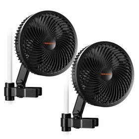 Spider Farmer 2-pack grow tent clip fan 6-inch boosts airflow for healthy hydroponics.