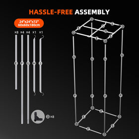 Spider Farmer 2x2x6 grow tent reinforced heavy frame for stability