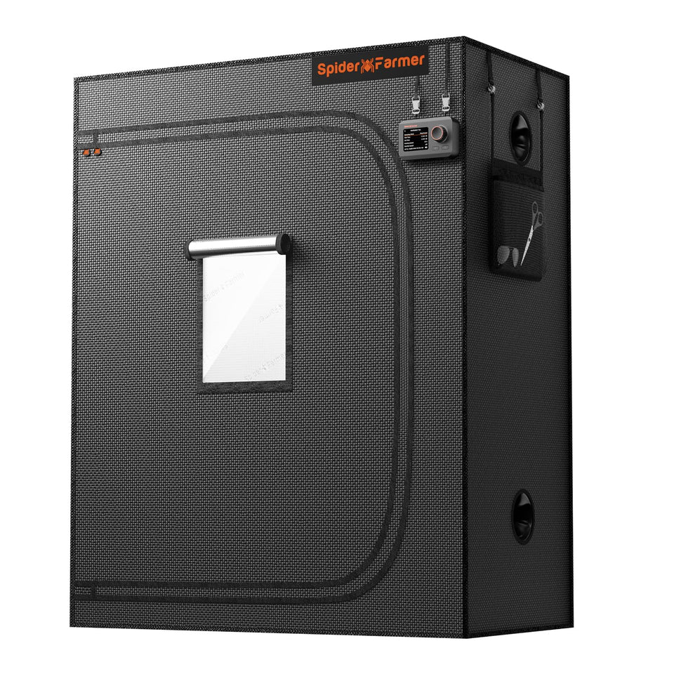 Spider Farmer 4x2 grow tent front view showing light-tight construction for reliable indoor growing.