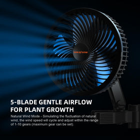 Spider Farmer IP54 weatherproof clip fan resists humidity in tents.