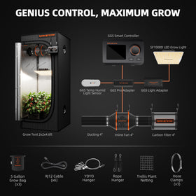 Spider Farmer GGS controller display for remote light and climate management.