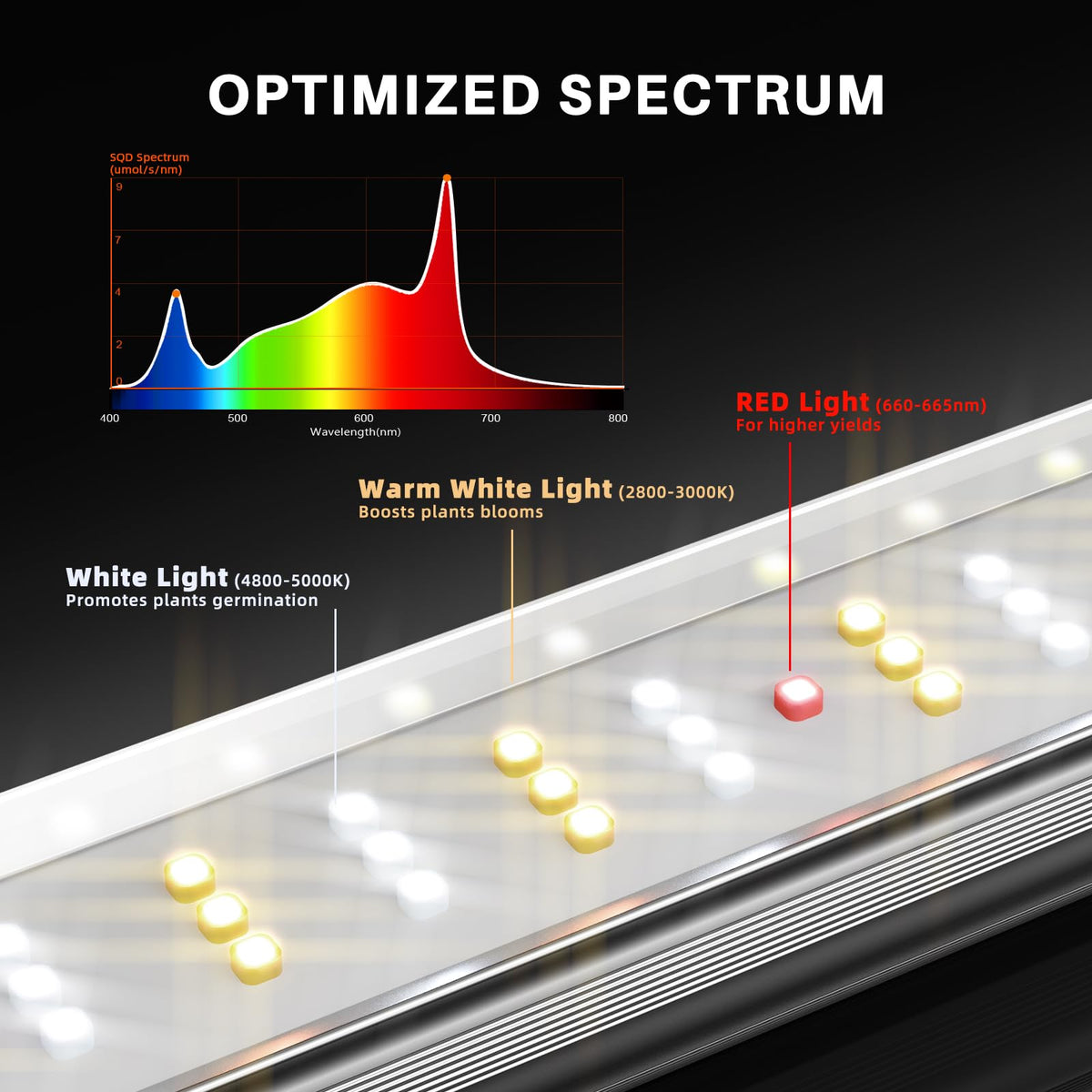 Daisy-chain capability lets multiple SE4500 lights connect in one system