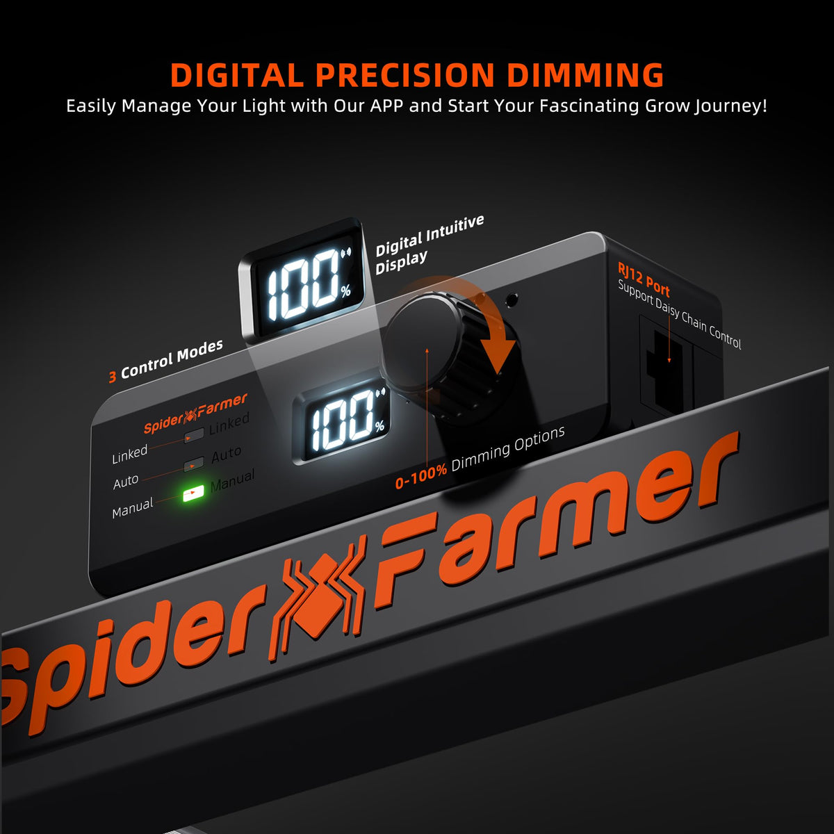 Spider Farmer SE5000 app control allows remote scheduling.