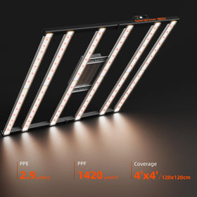 Full-spectrum SE5000 blends blue, red, and white light for growth.
