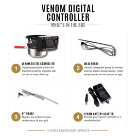 Spider Grills Venom streamlined vent control for stable temperatures during cooks