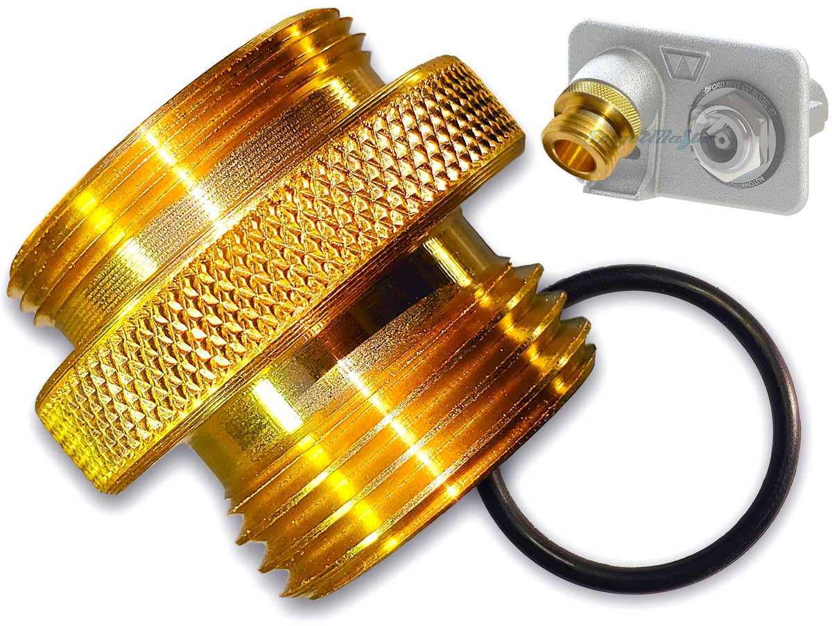 SpigotMaster SPGTM-9 direct replacement on Woodford 34HA/50HA for leak-free hose.