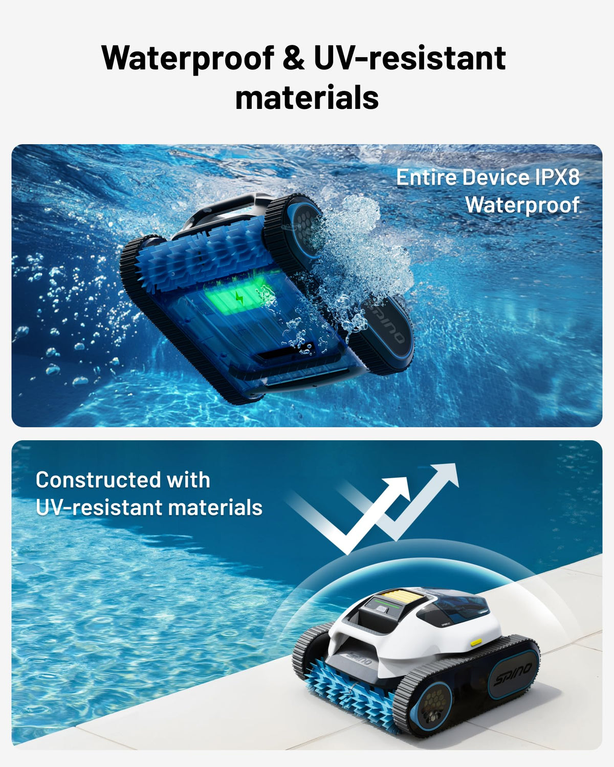 Spino E1 wall-climbing capability cleans vertical surfaces with ease