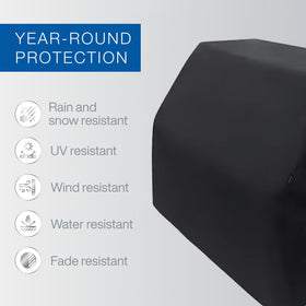 SPIRE top cover fabric closeup shows durable PVC coated polyester material.