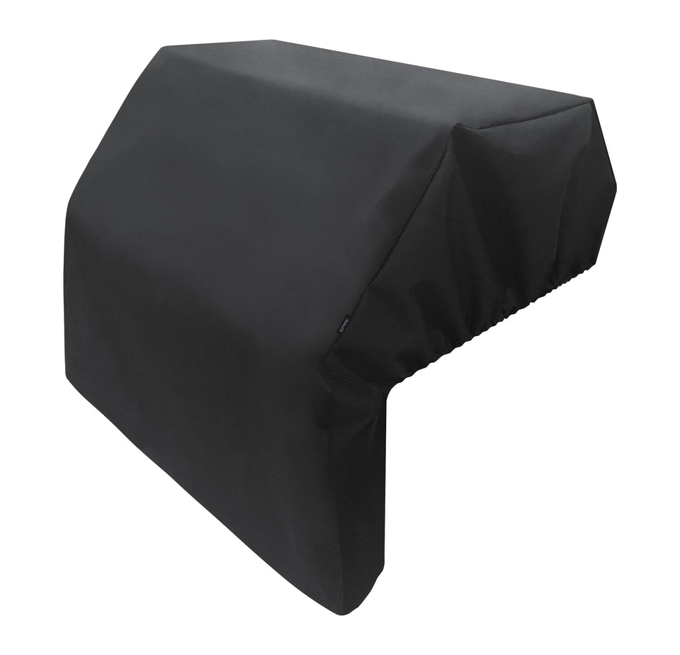 SPIRE top cover front view with elastic fit protects your built-in grill.