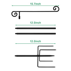 Spirepro durable garden flag stand for porch or lawn.