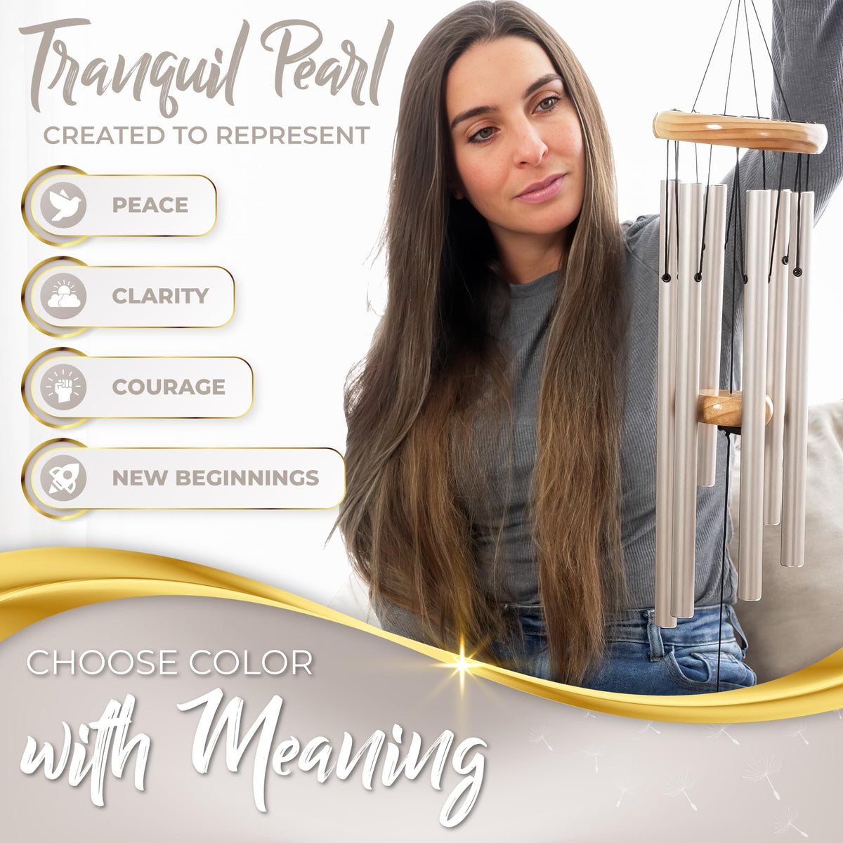 Spiritwind tranquil pearl color symbolizes courage and new beginnings for memories.