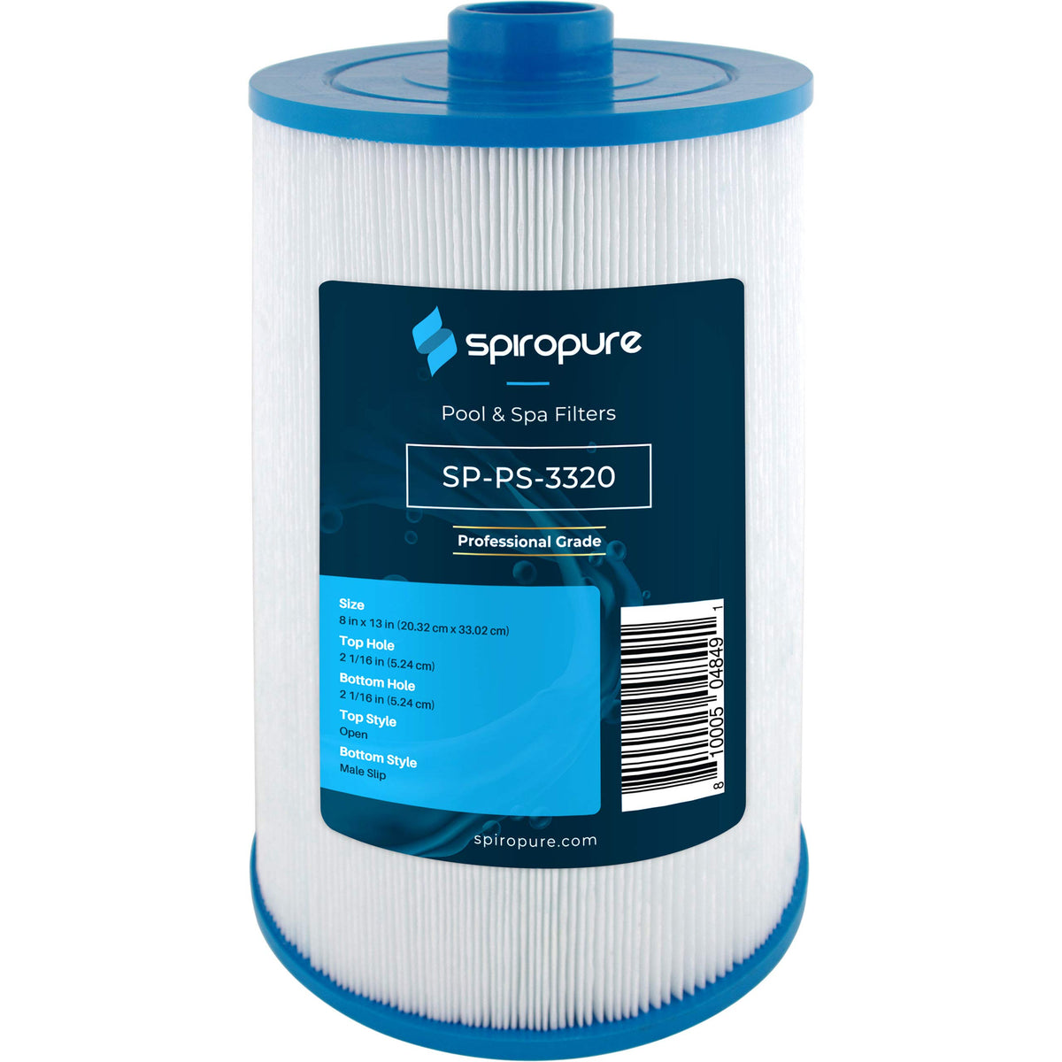 SpiroPure cartridge close-up showing durable media for clear spa water.