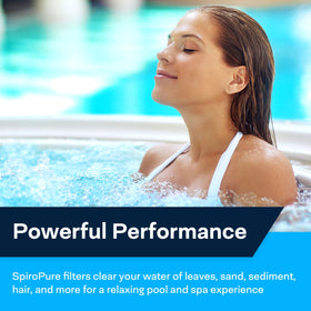 SpiroPure durable filter media delivers long-lasting spa filtration.