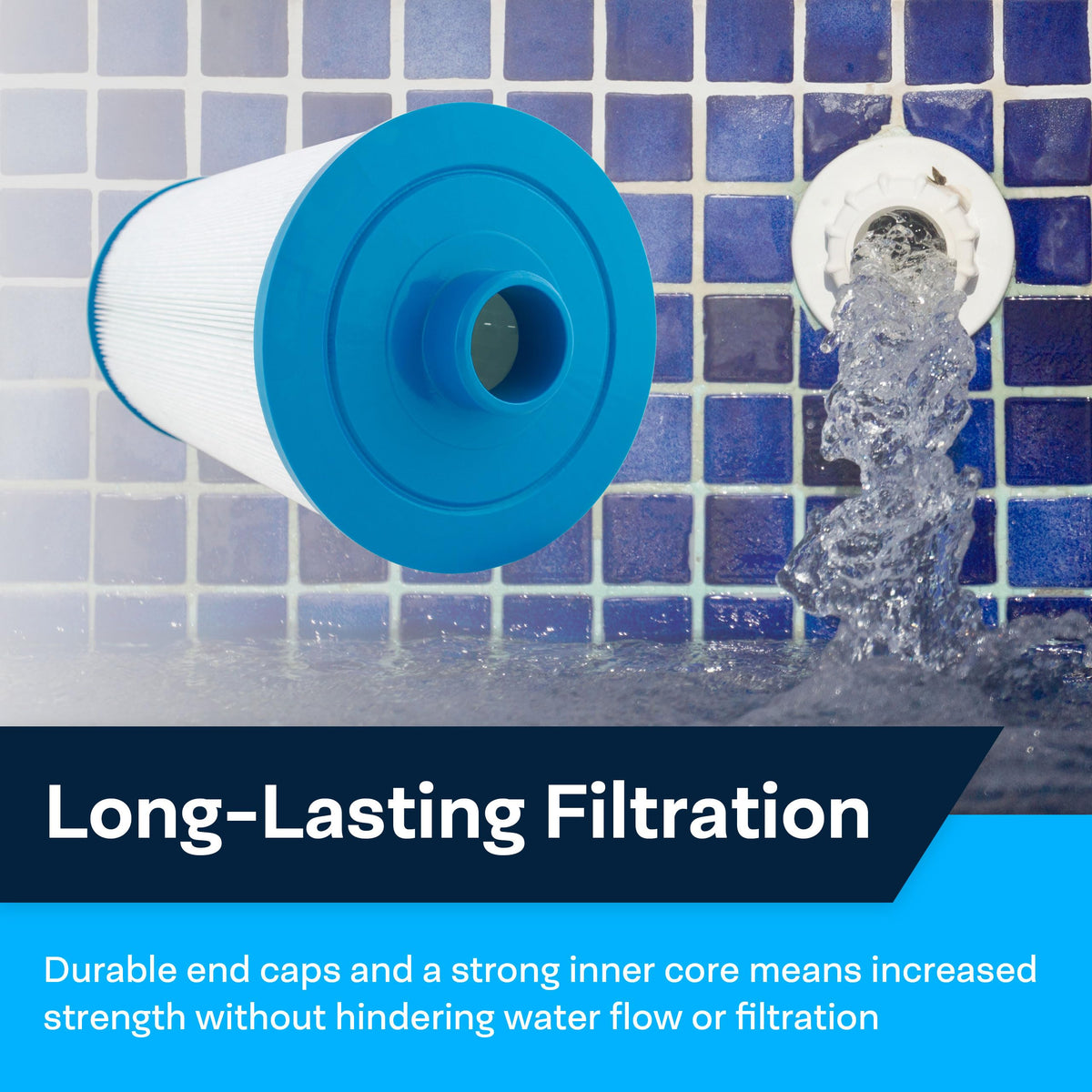 SpiroPure inner-core strength design supports filtration and strong flow.
