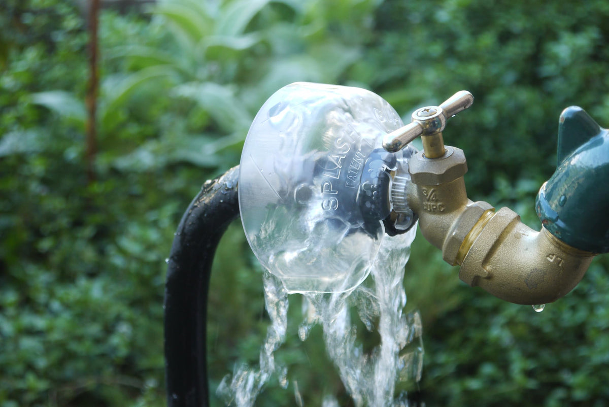 Splash Guppie 2-pack fits multiple spigots around the yard