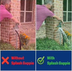 Splash Guppie installed on a standard bibb helps you stay dry