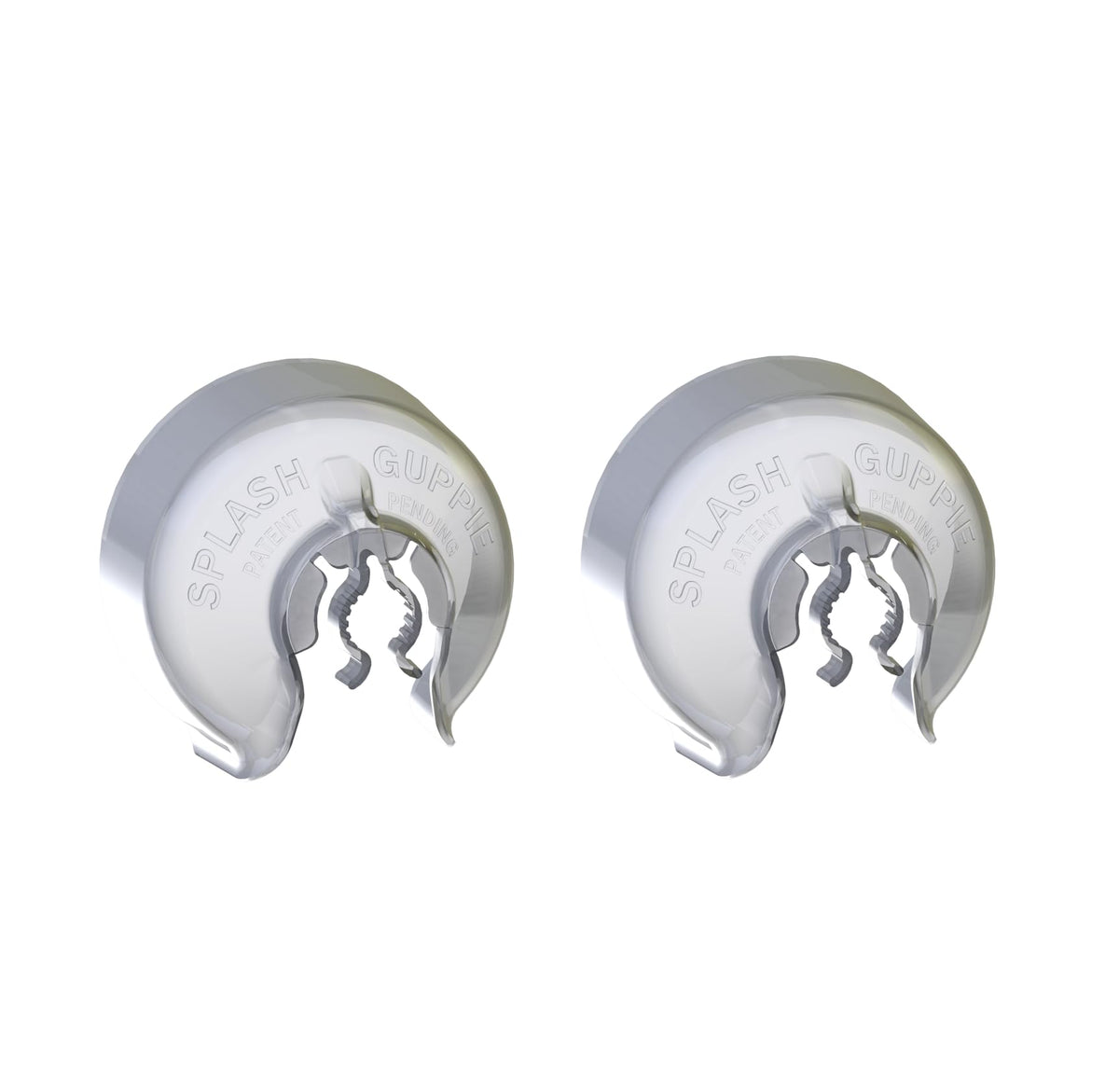 Splash Guppie on a spigot prevents water spray during hose use