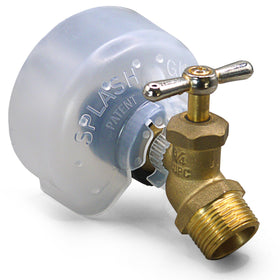 Splash Guppie installed on a standard hose bibb for dry use