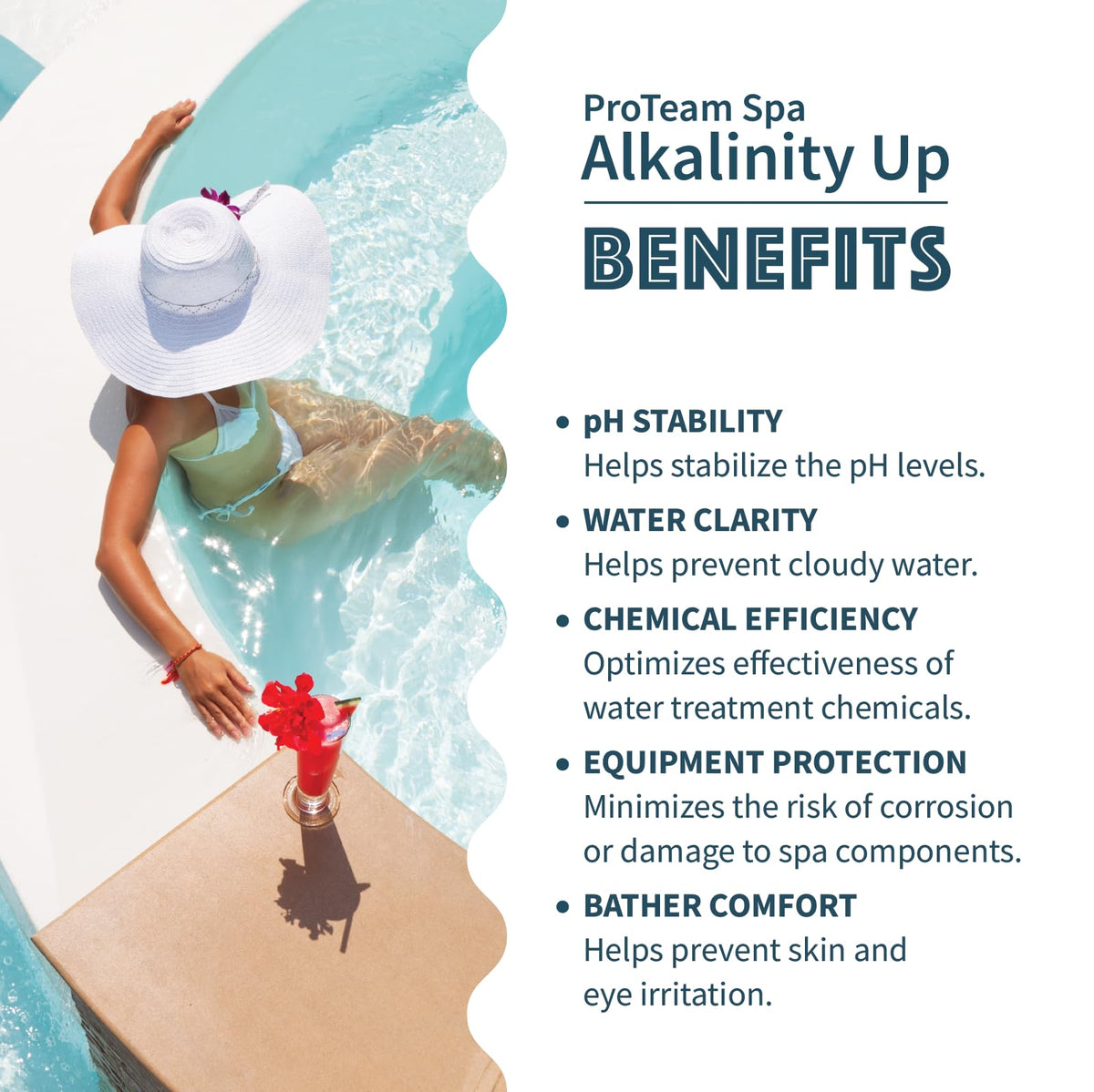 SplashWiz ProTeam Alkalinity Up scoop enables precise dosing for consistency