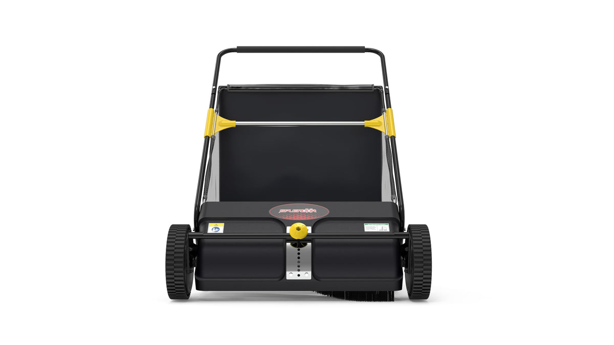 SPLENDOR LS-650A2 walk-behind sweeper ready for yard cleanup.
