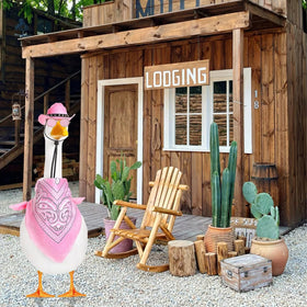 SPNKMJUJ garden party decor with the goose outfit for a lively yard