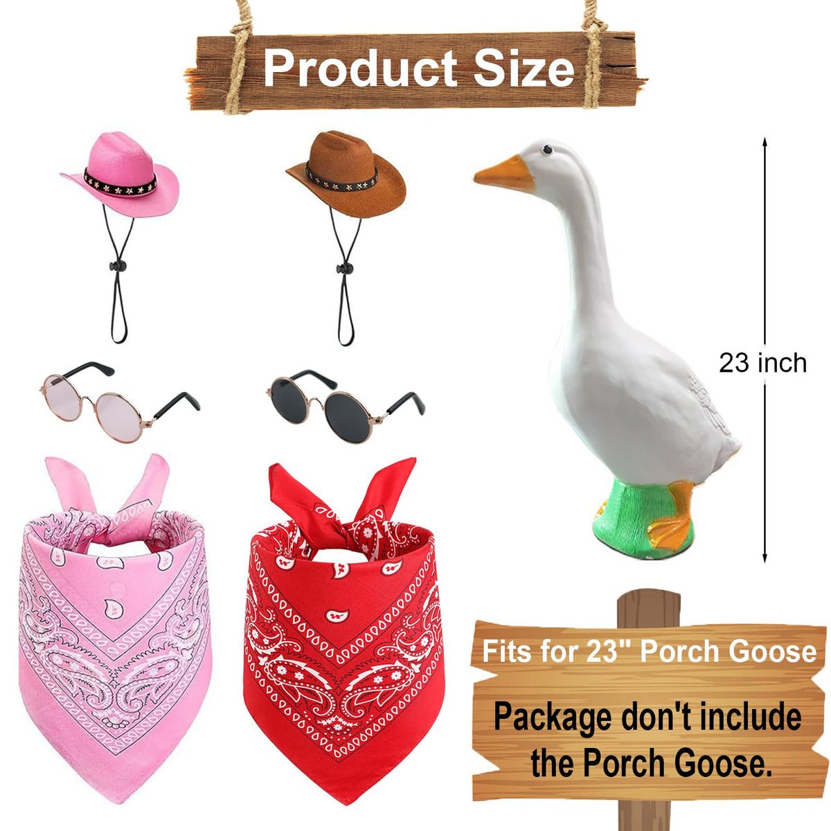 SPNKMJUJ goose statue as outdoor lawn decor wearing a playful outfit