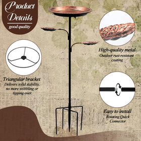 SPOKKI antique bronze finish decor enhances garden decor while preventing rust.