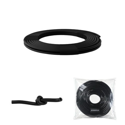 SPONDWILD 25ft quarter-inch drip tubing coil for flexible garden irrigation.
