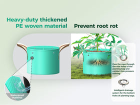 SPONDWILD potato grow bag accommodates leafy greens and herbs