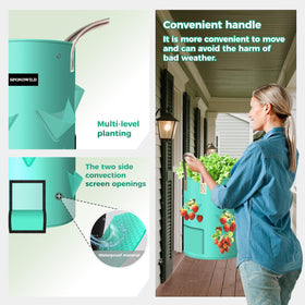 SPONDWILD reinforced extended handles enable easy transport even when full.