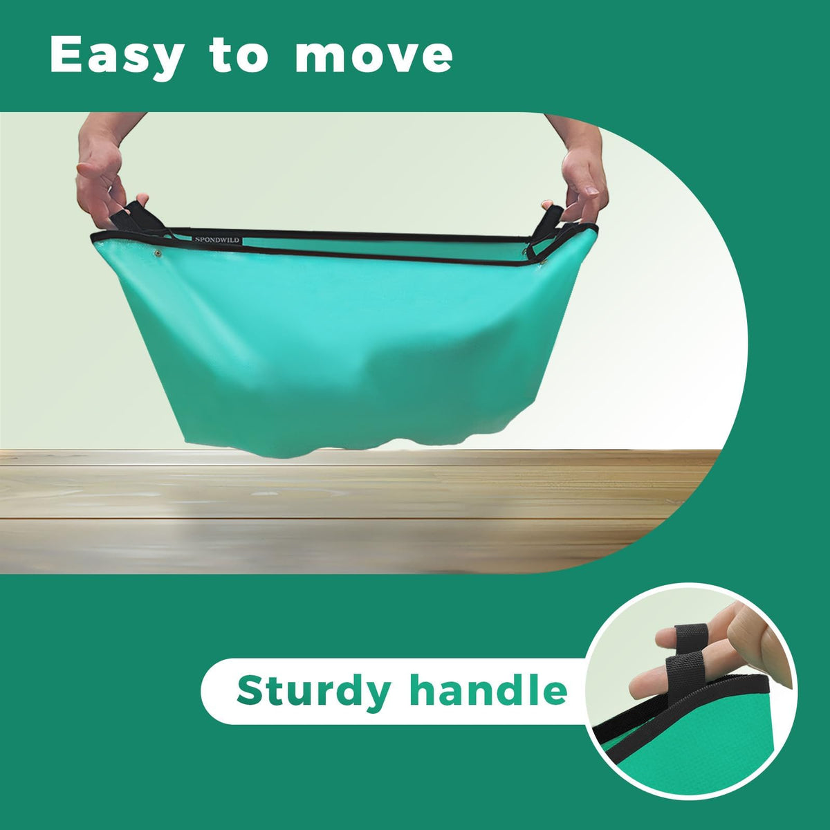 SPONDWILD mat rolled with strap for portable storage.